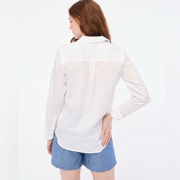 J. Crew Factory Linen-Blend Button-Up Shirt - Picture 2 of 14